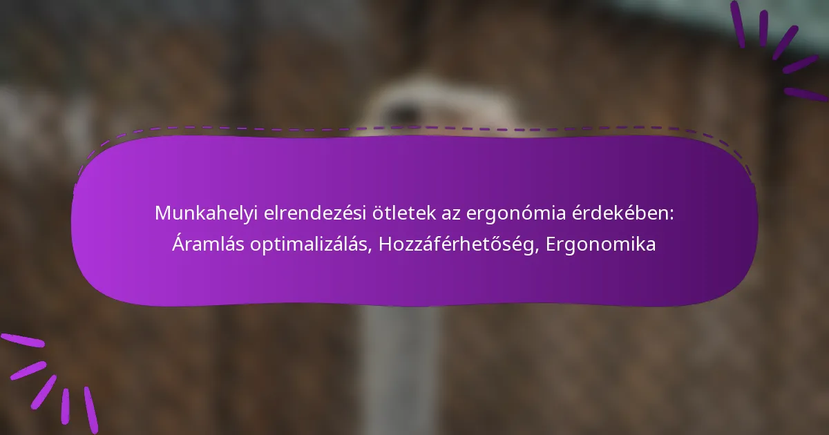 Munkahelyi elrendezési ötletek az ergonómia érdekében: Áramlás optimalizálás, Hozzáférhetőség, Ergonomika