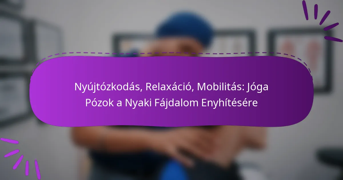 Nyújtózkodás, Relaxáció, Mobilitás: Jóga Pózok a Nyaki Fájdalom Enyhítésére