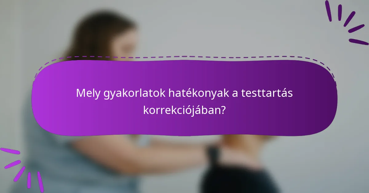 Mely gyakorlatok hatékonyak a testtartás korrekciójában?
